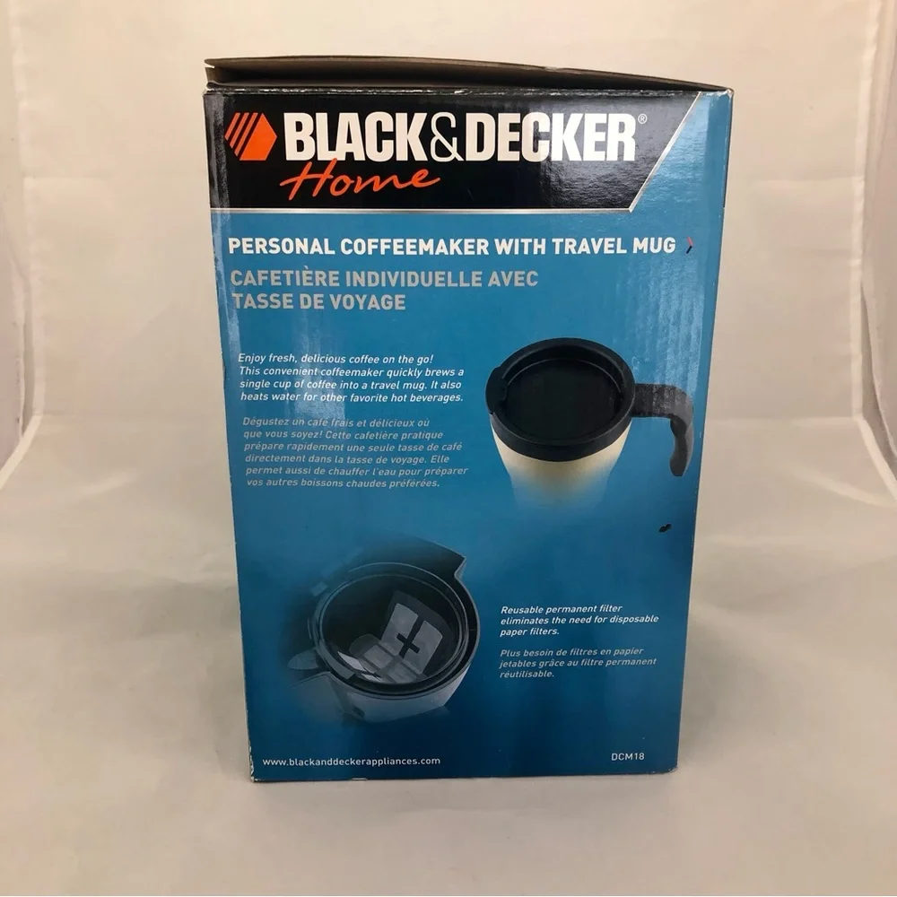 Black & Decker Home Personal Coffeemaker with White Travel Mug